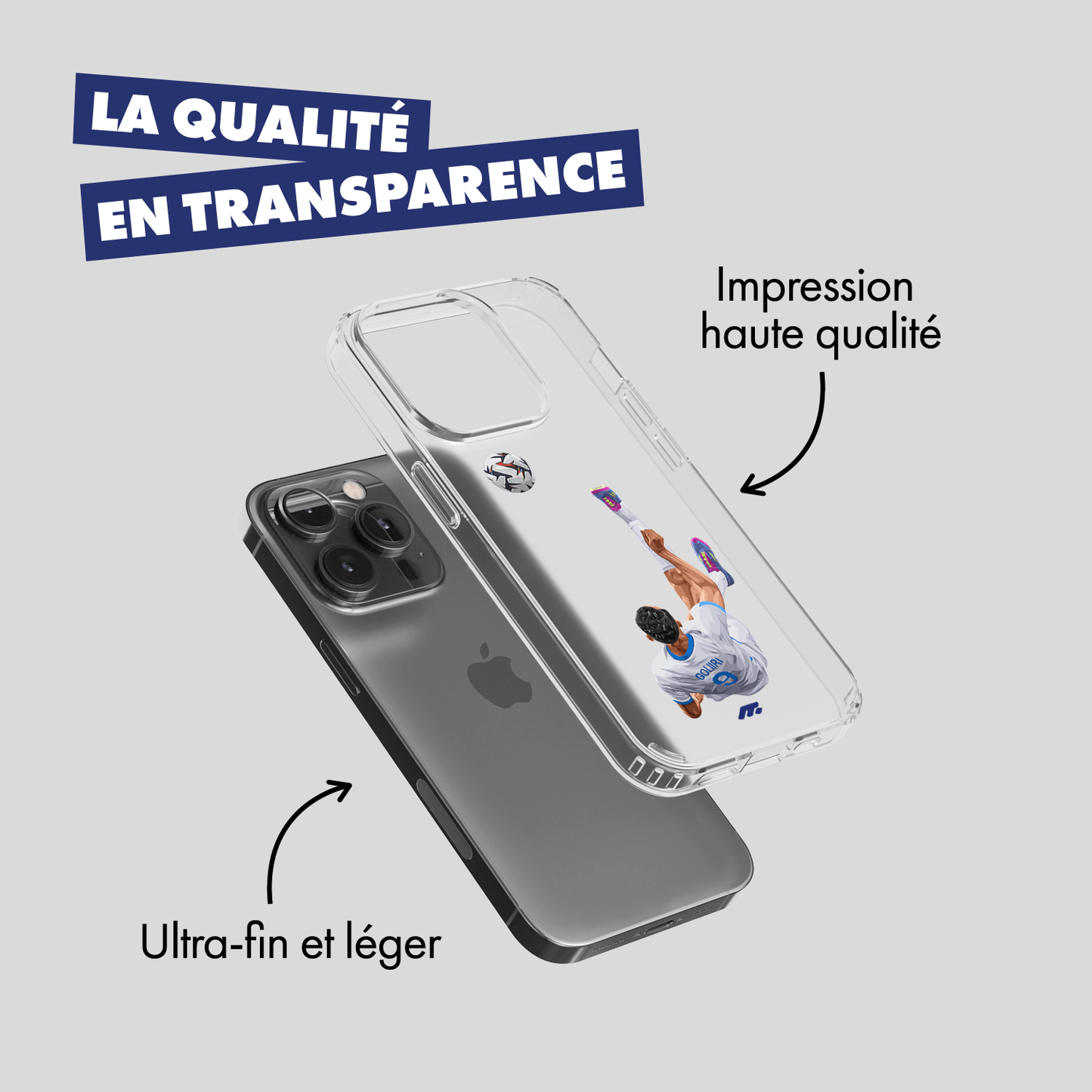 AG9 - AMINE GOUIRI COQUE TRANSPARENTE OLYMPIQUE DE MARSEILLE COLLECTOR