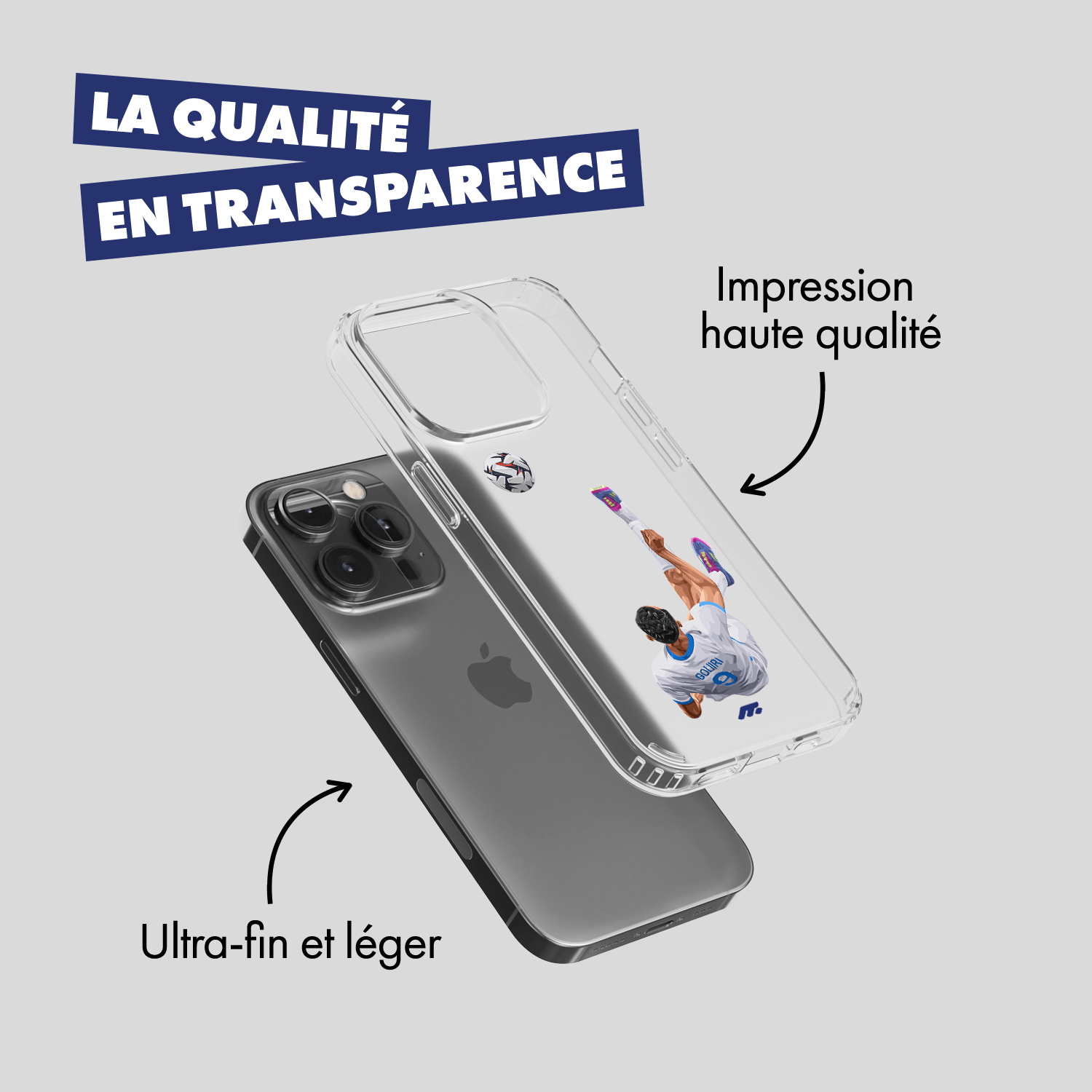 AG9 - AMINE GOUIRI COQUE TRANSPARENTE OLYMPIQUE DE MARSEILLE COLLECTOR