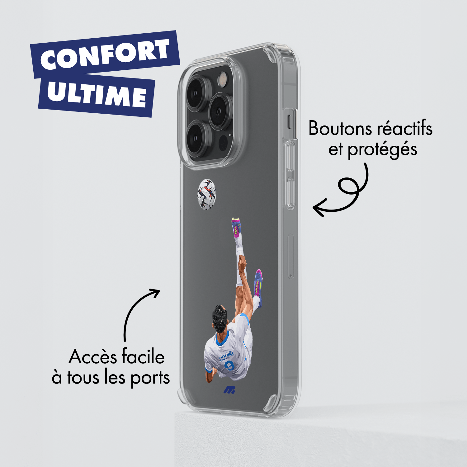 AG9 - AMINE GOUIRI COQUE TRANSPARENTE OLYMPIQUE DE MARSEILLE COLLECTOR