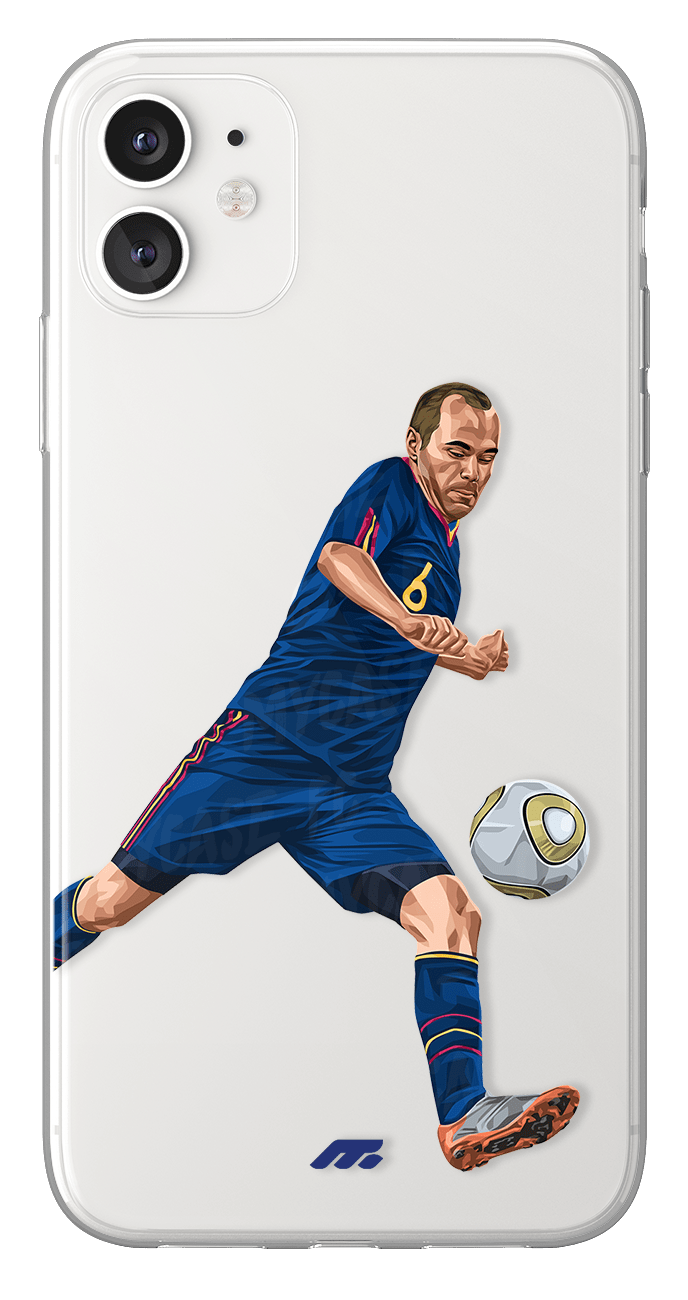 Coque de Iniesta avec Espagne, Etui de téléphone de Football