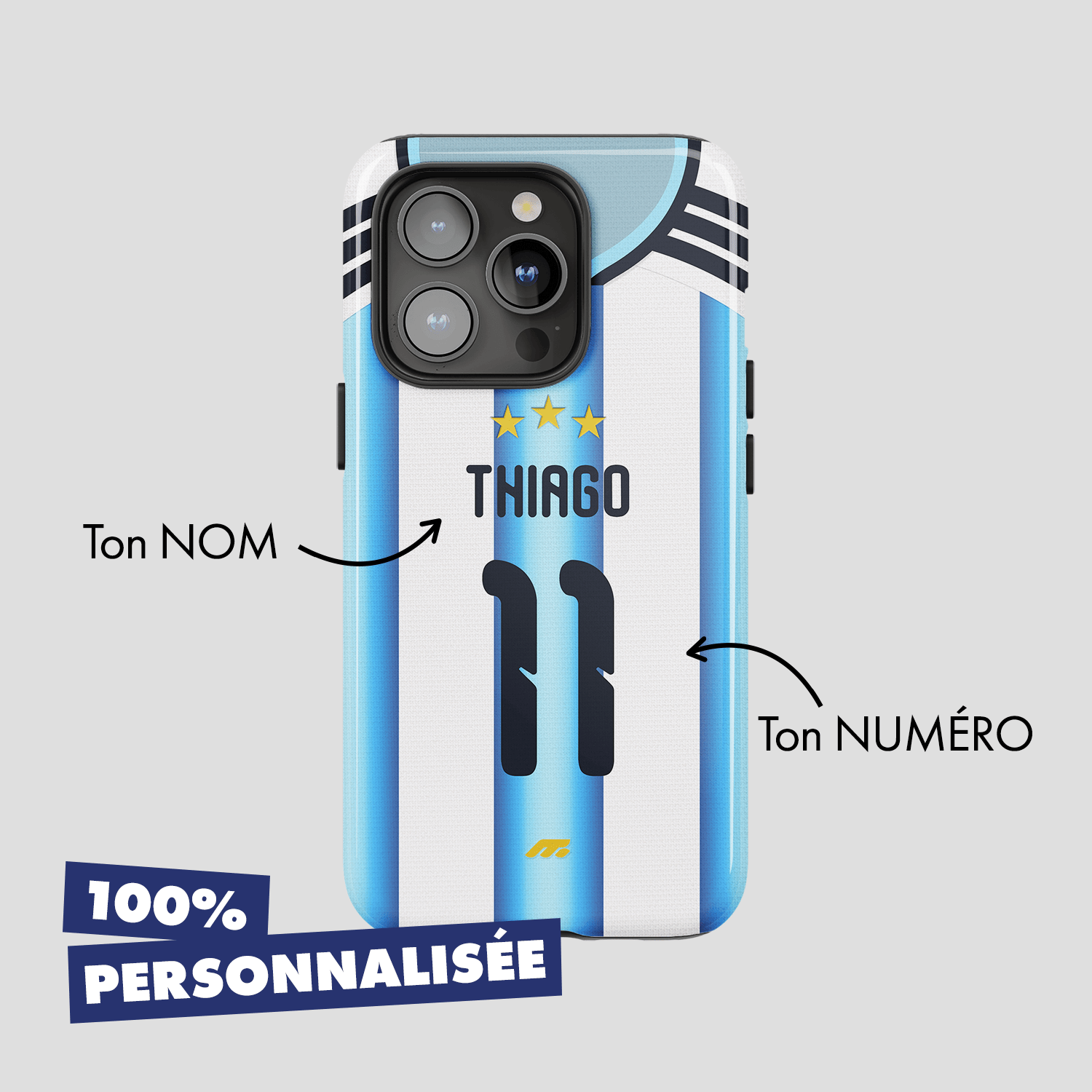 Coque de téléphone Equipe D'Argentine personnalisé de football