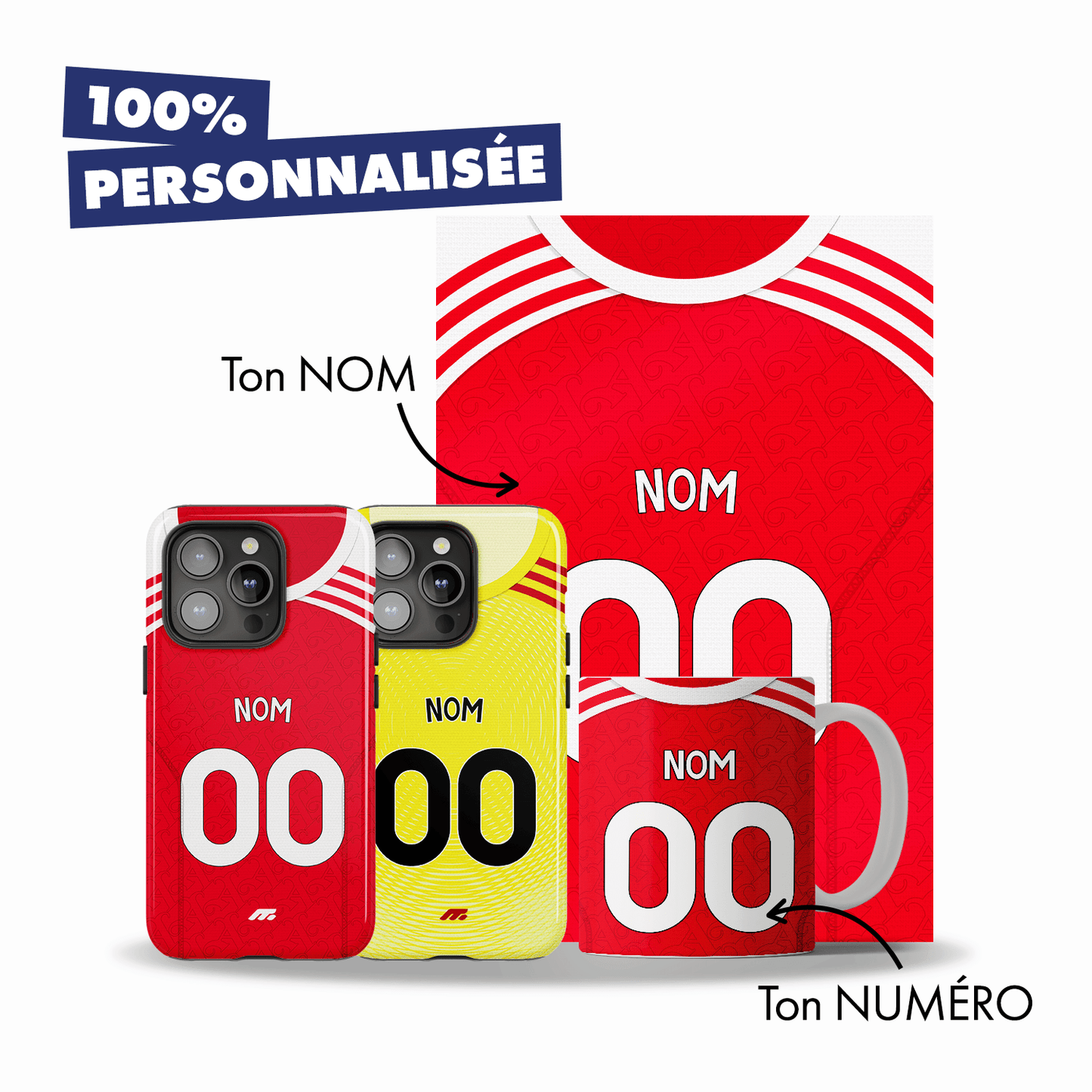 Pack Arsenal personnalisé de football