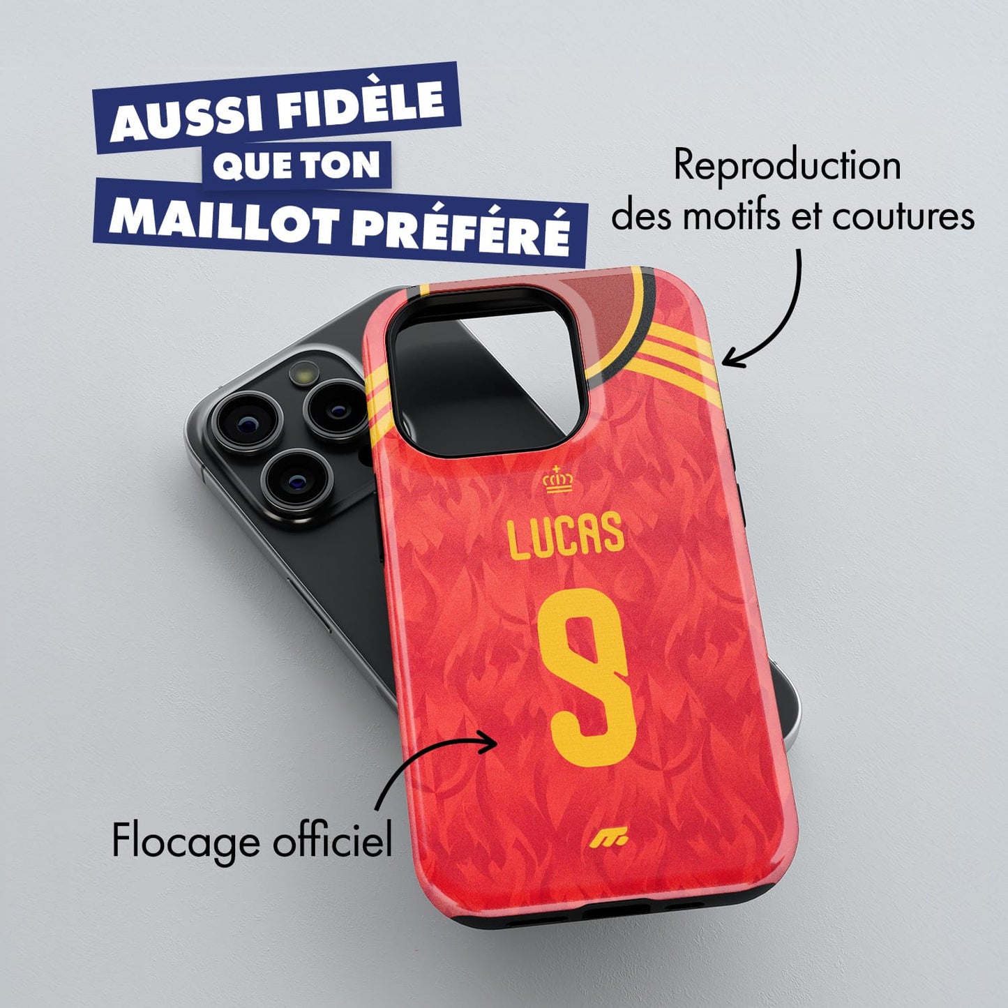Coque de téléphone Equipe De Belgique personnalisé de football