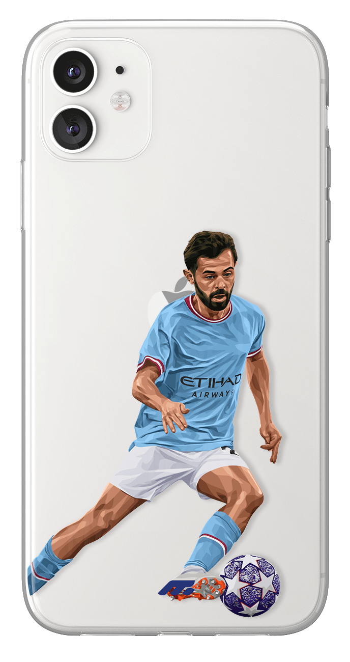 Coque de Bernardo Silva avec Manchester City, Etui de téléphone de Football