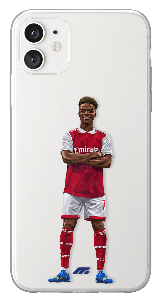 Coque de Bukayo Saka avec Arsenal FC, Etui de téléphone de Football