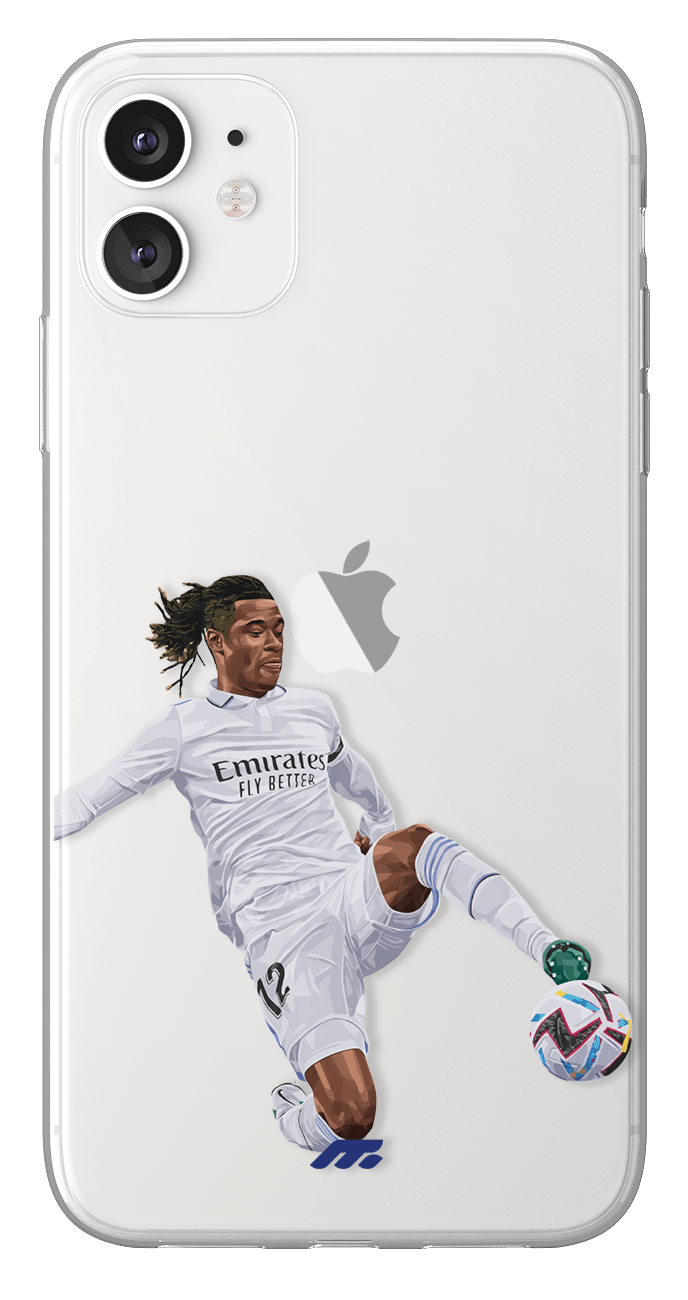 Coque de Eduardo Camavinga avec Real Madrid CF, Etui de téléphone de Football