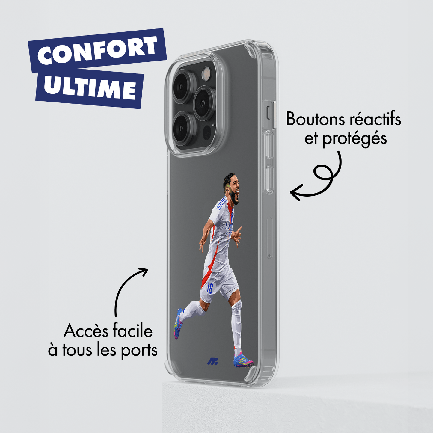 Coque Rayan Cherki  de Football Olympique lyonnais