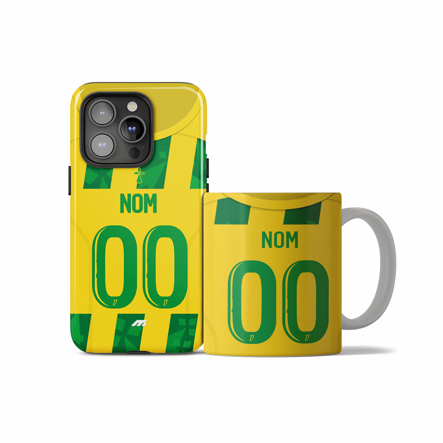 Coque FC Nantes football personnalisable pour téléphone - iPhone, Samsung, Google, Xiaomi, Oppo