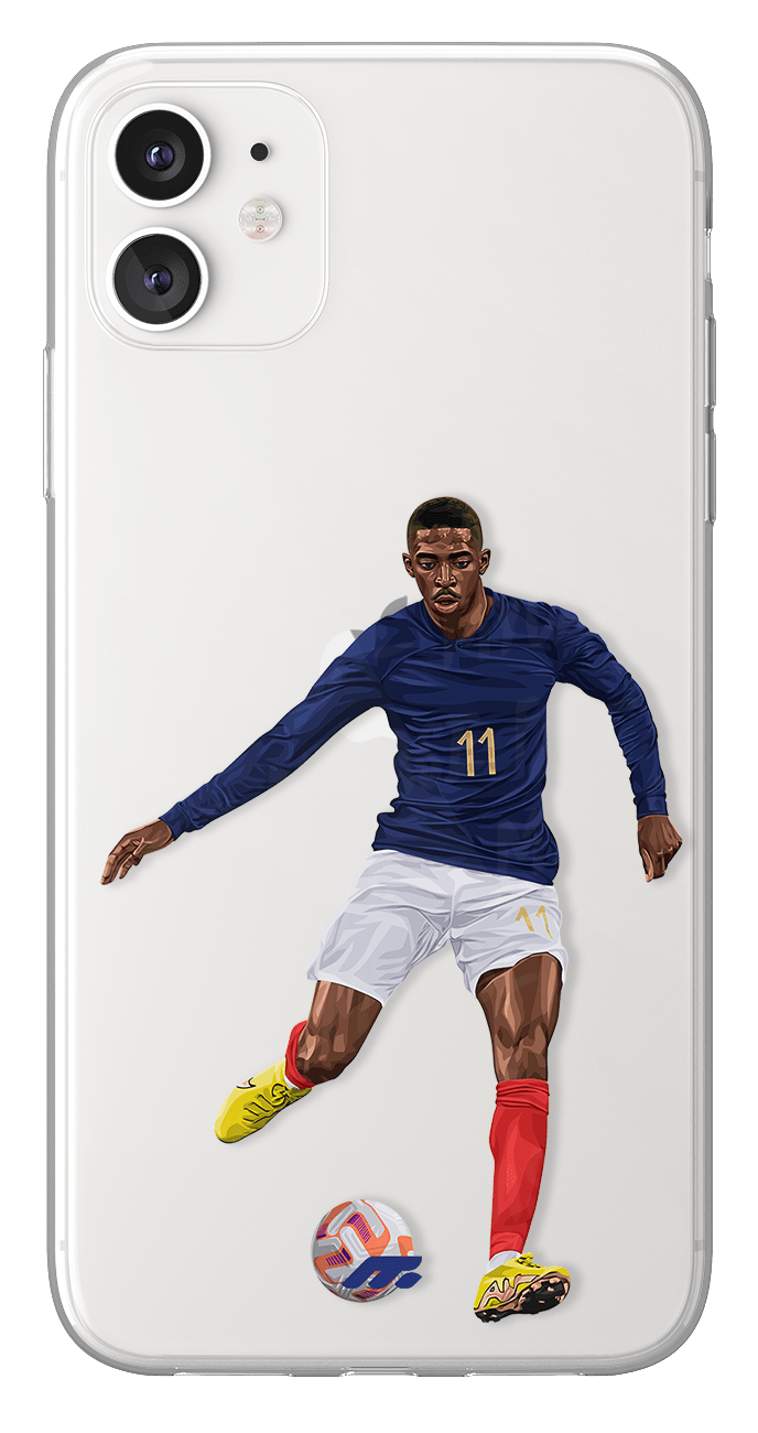 Coque de Ousmane Dembélé avec Equipe de France, Etui de téléphone de Football