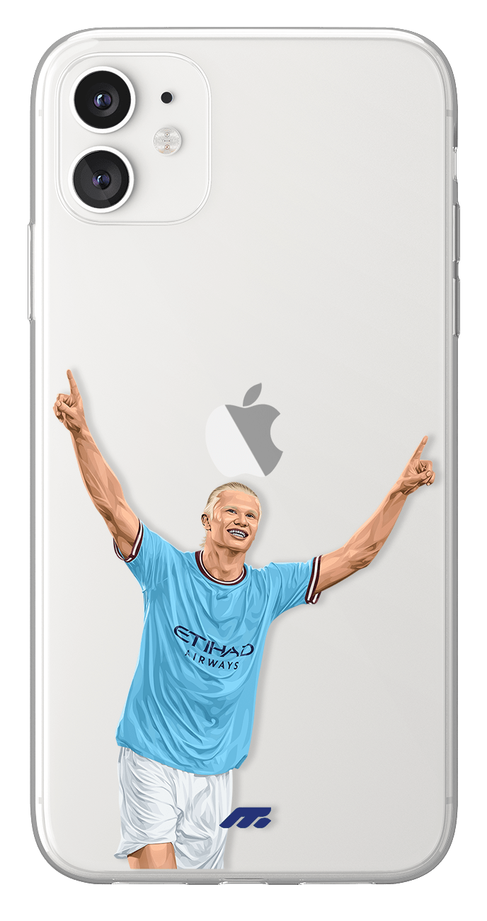 Coque de Erling Haaland avec Manchester City, Etui de téléphone de Football