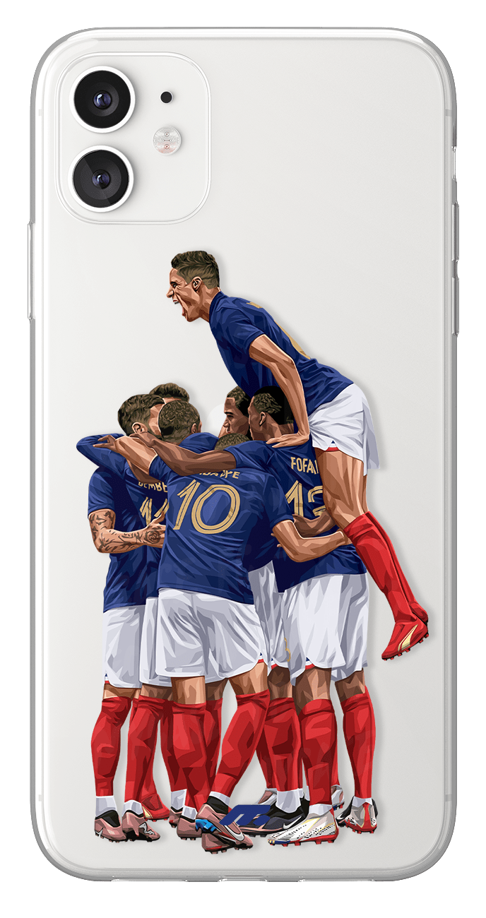 Coque de Les Bleus avec Equipe de France, Etui de téléphone de Football