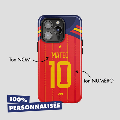Coque de téléphone Equipe D'Espagne personnalisé de football