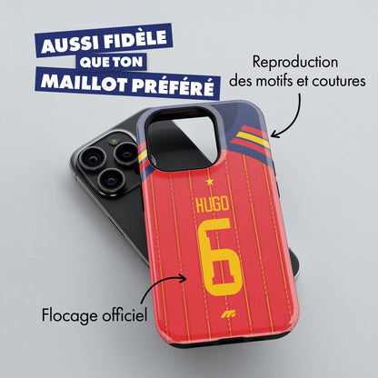 Coque de téléphone Equipe D'Espagne personnalisé de football