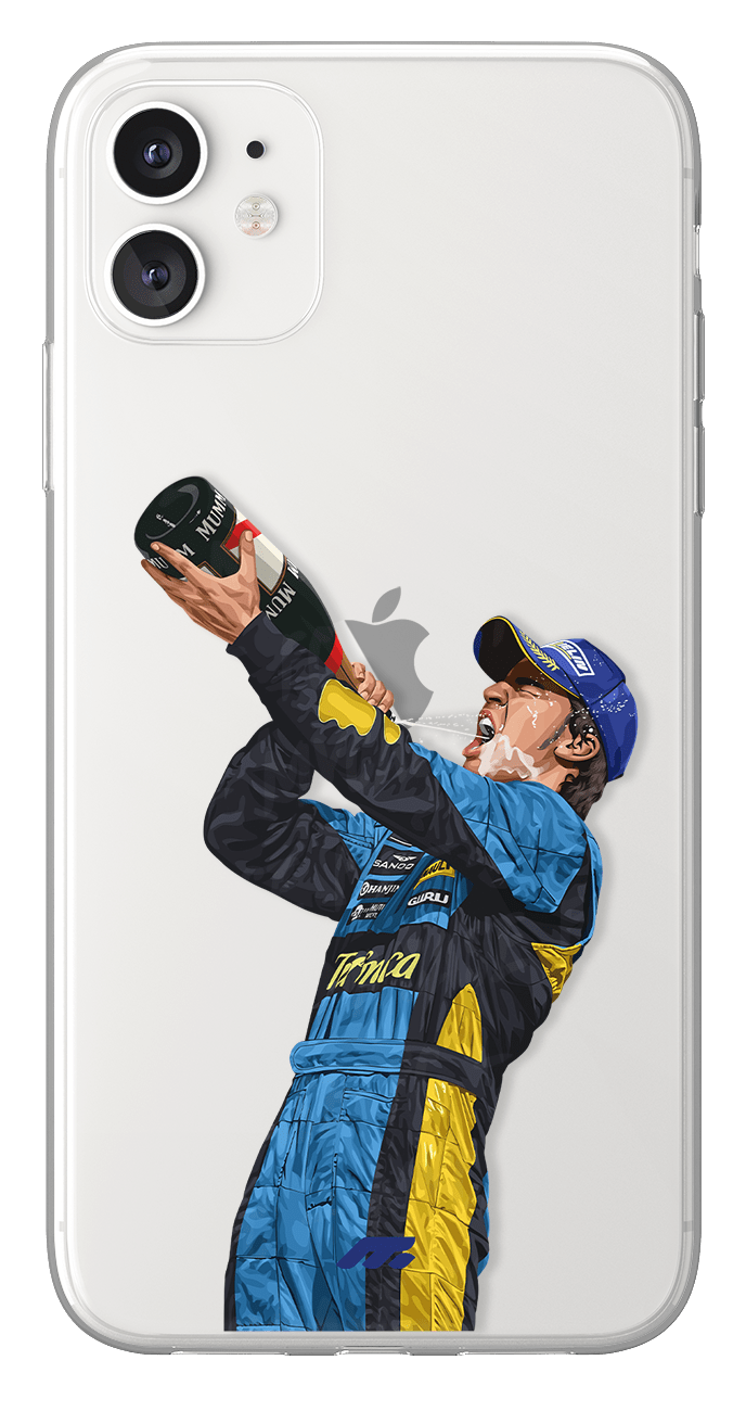 Coque de Fernando Alonso avec Renault, Etui de téléphone de Formule 1