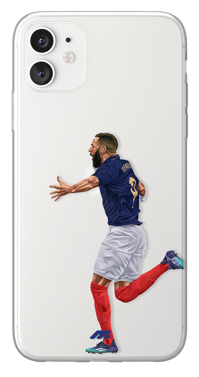 Coque de Karim Benzema avec Equipe de France, Etui de téléphone de Football