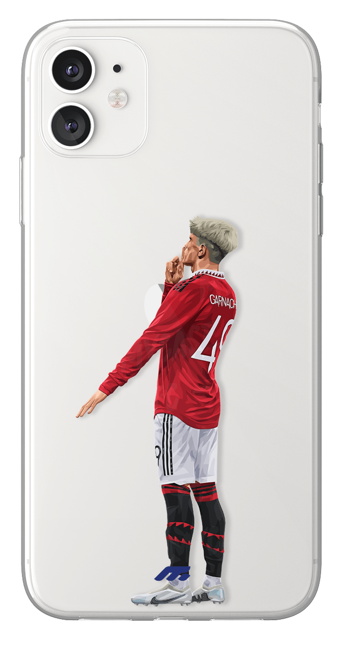 Coque de Garnacho avec Manchester United, Etui de téléphone de Football