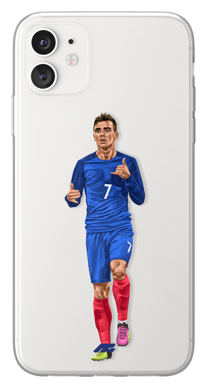 Coque de Antoine Griezmann avec Equipe de France, Etui de téléphone de Football