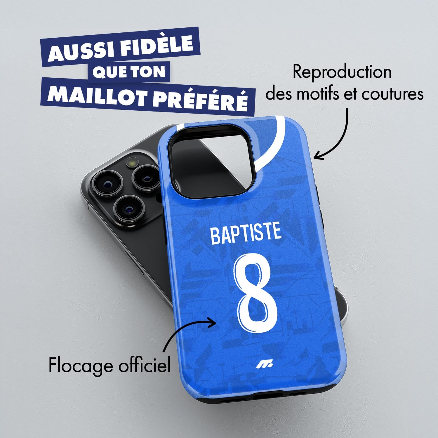 Coque ES Troyes football personnalisable pour téléphone - iPhone, Samsung, Google, Xiaomi, Oppo