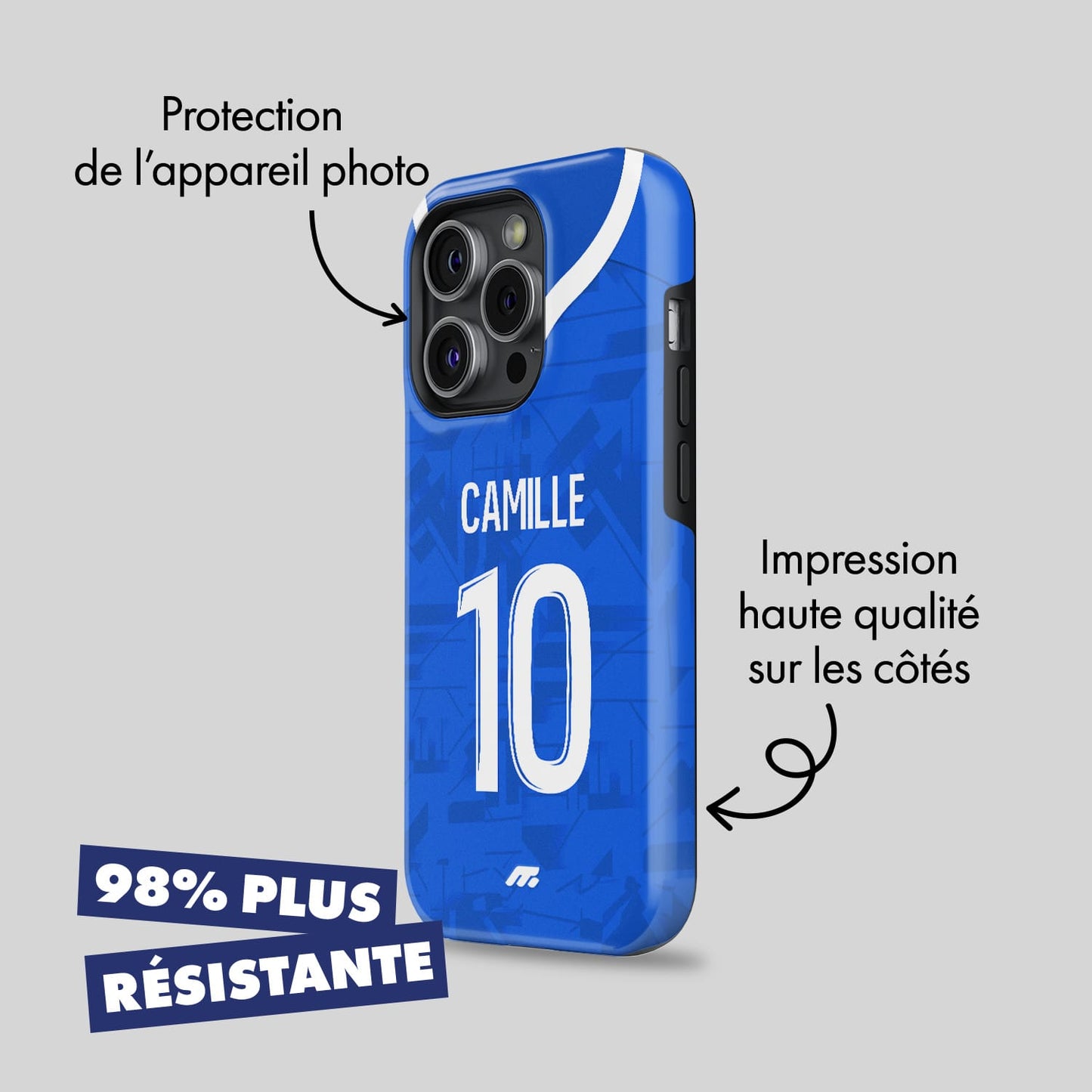 Coque ES Troyes football personnalisable pour téléphone - iPhone, Samsung, Google, Xiaomi, Oppo