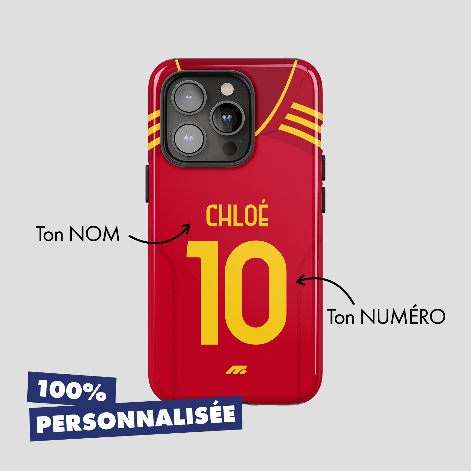 Coque de téléphone As Roma personnalisé de football