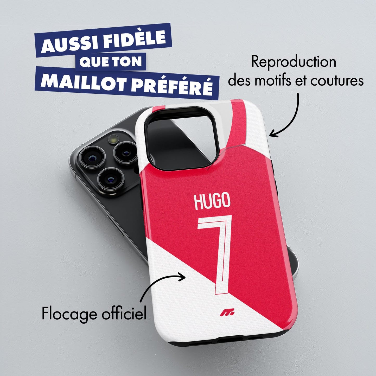 Coque de téléphone As Monaco personnalisé de football
