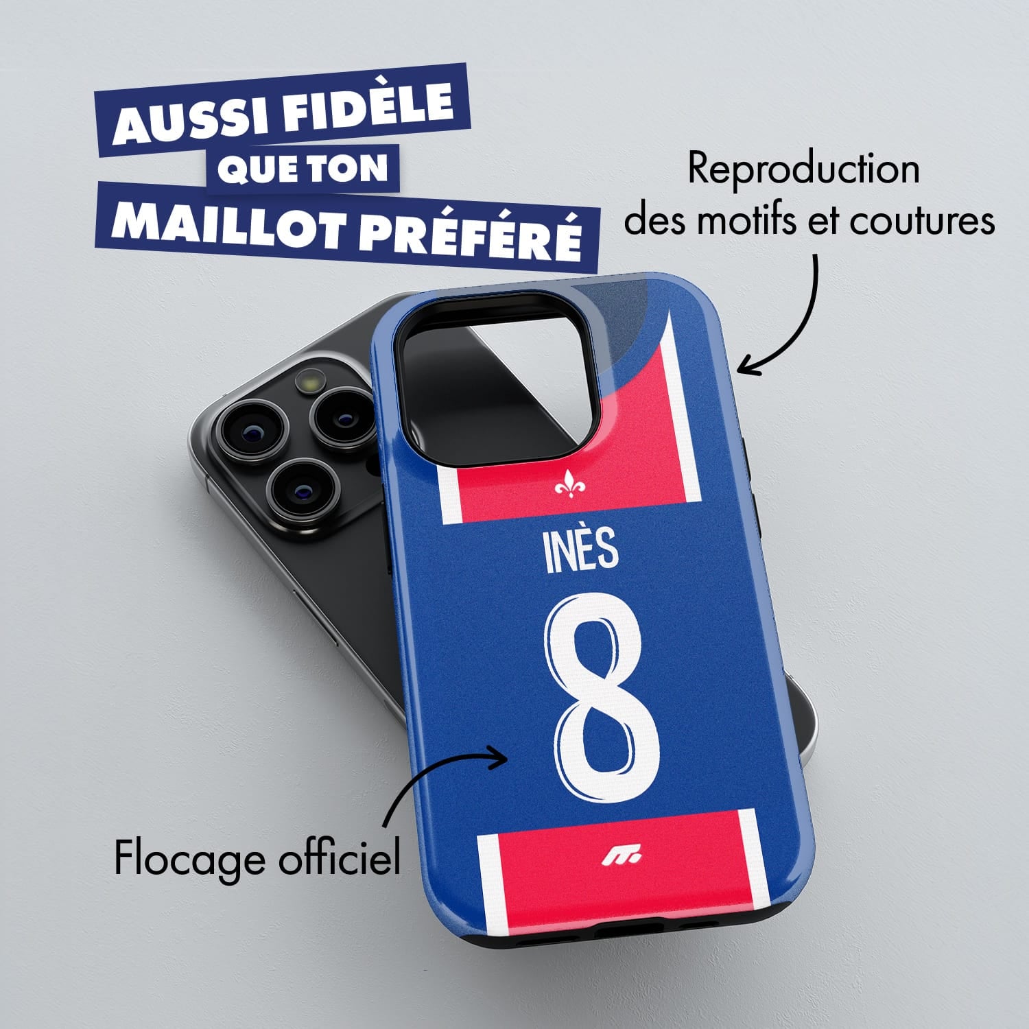 Coque de téléphone Paris Saint-Germain personnalisé de football
