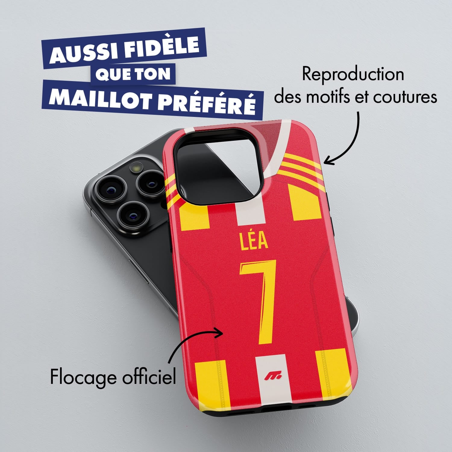 Coque de téléphone Le Mans personnalisé de football
