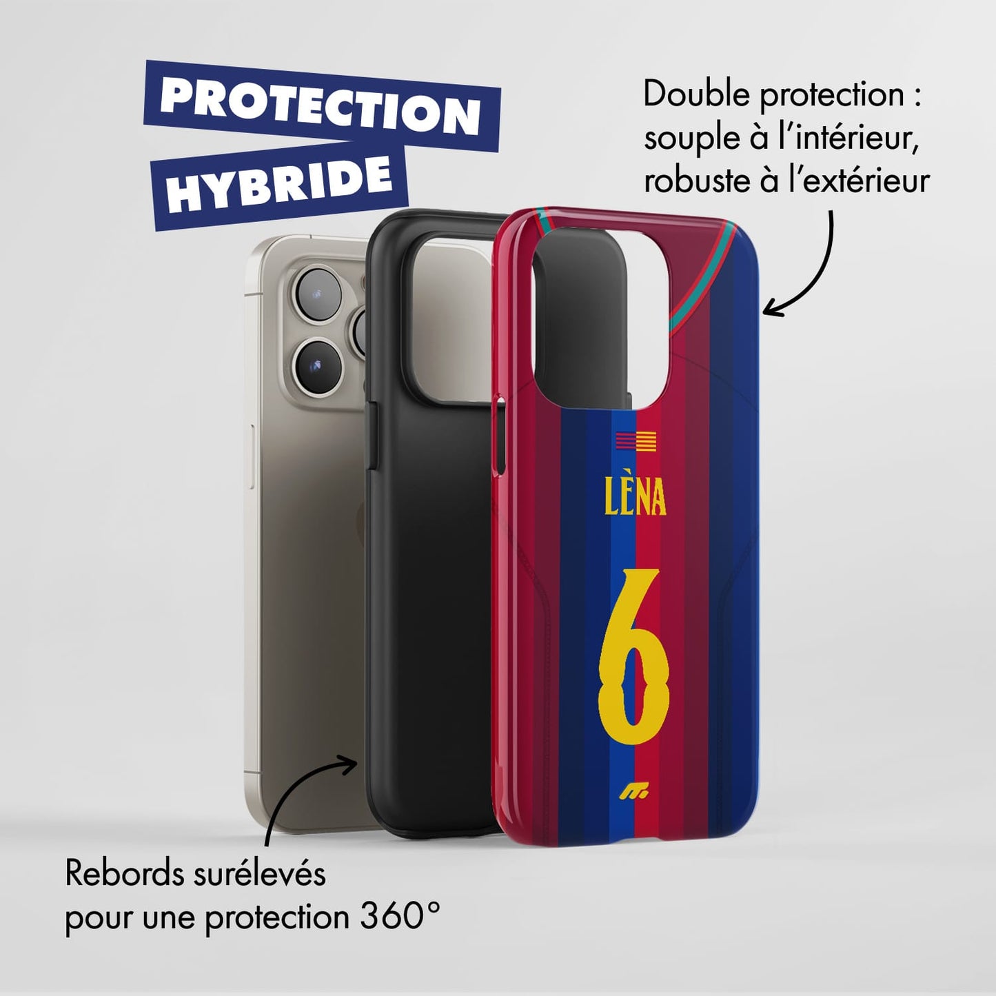 Coque de téléphone Fc Barcelone personnalisé de football
