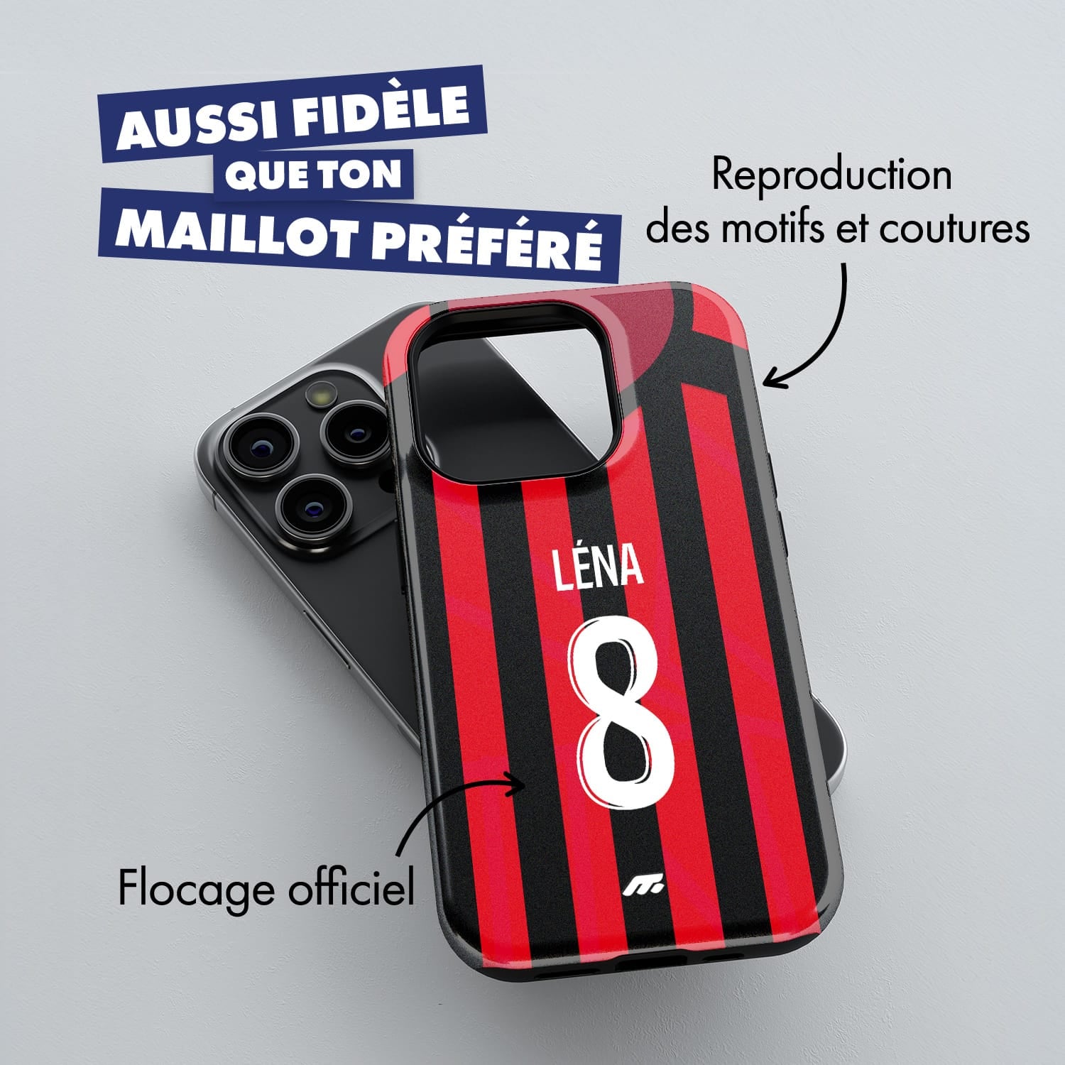 Coque de téléphone Ogc Nice personnalisé de football