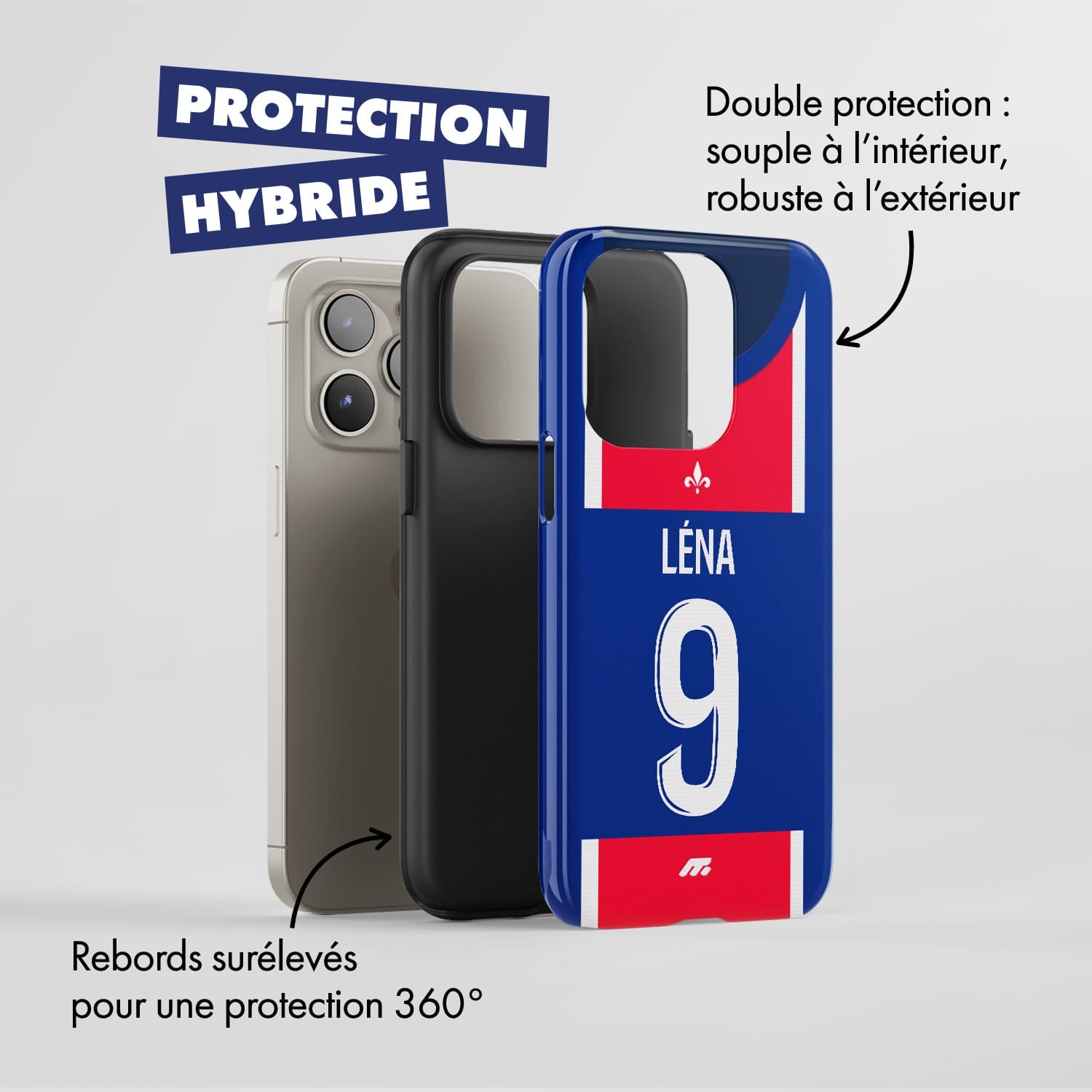 Coque de téléphone Paris Saint-Germain personnalisé de football