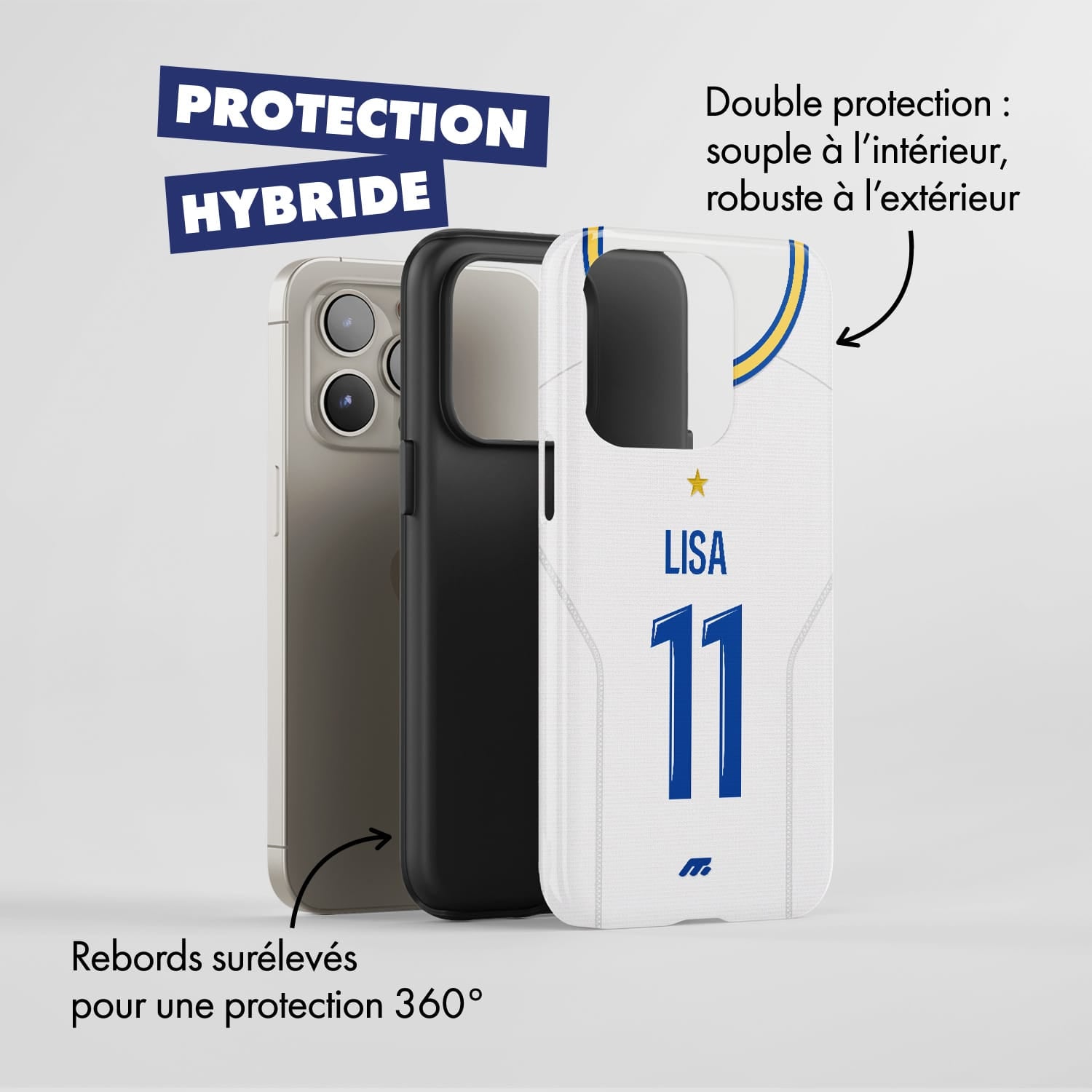 Coque de téléphone Olympique De Marseille personnalisé de football