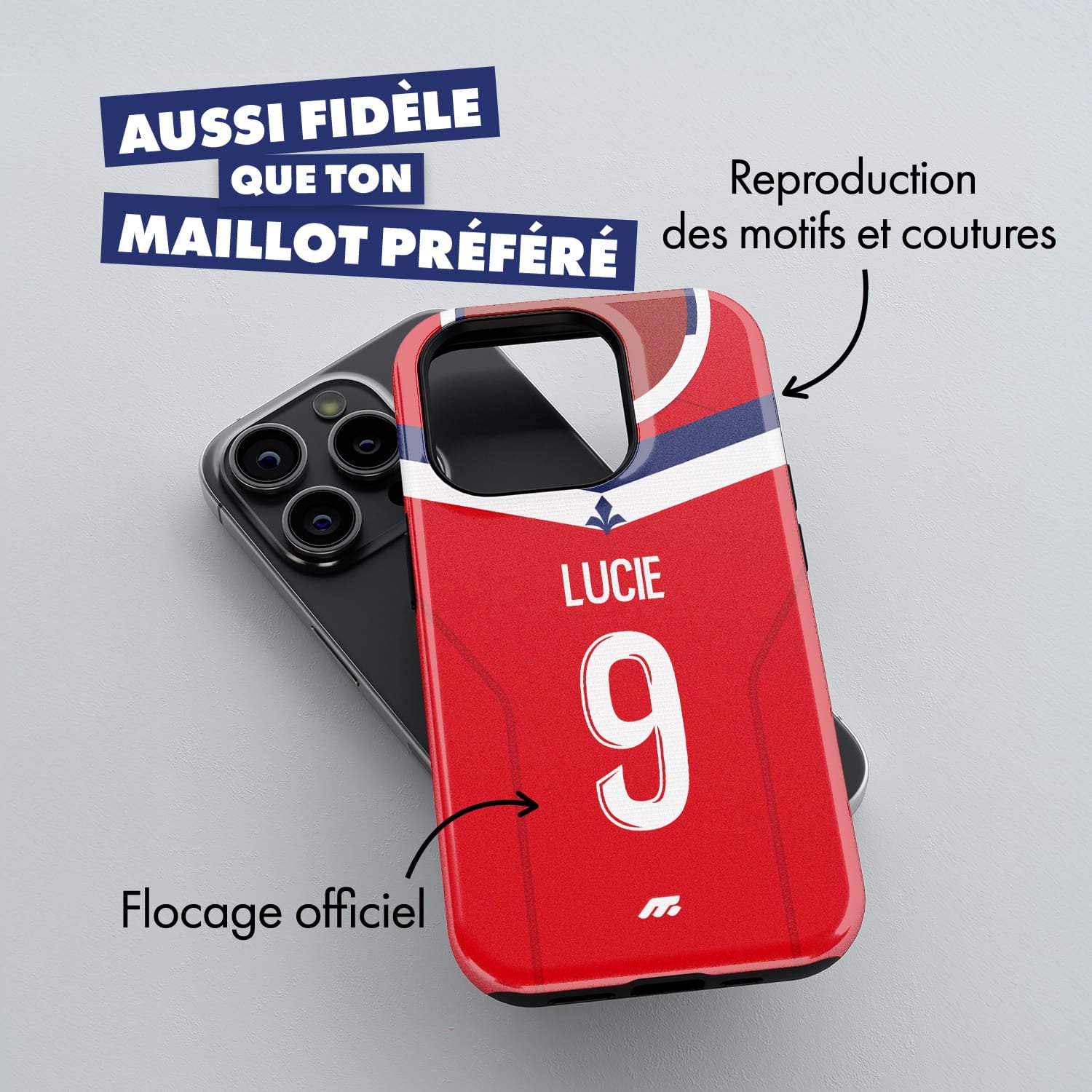 Coque de téléphone Lille Osc personnalisé de football