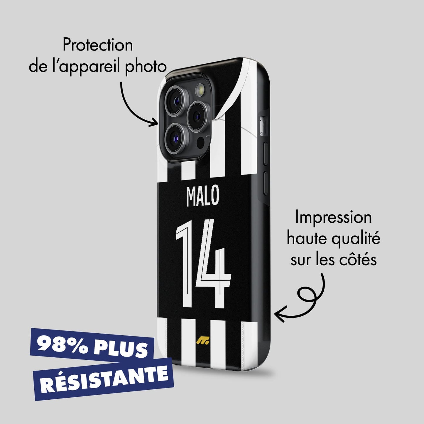 Coque de téléphone Angers Sco personnalisé de football