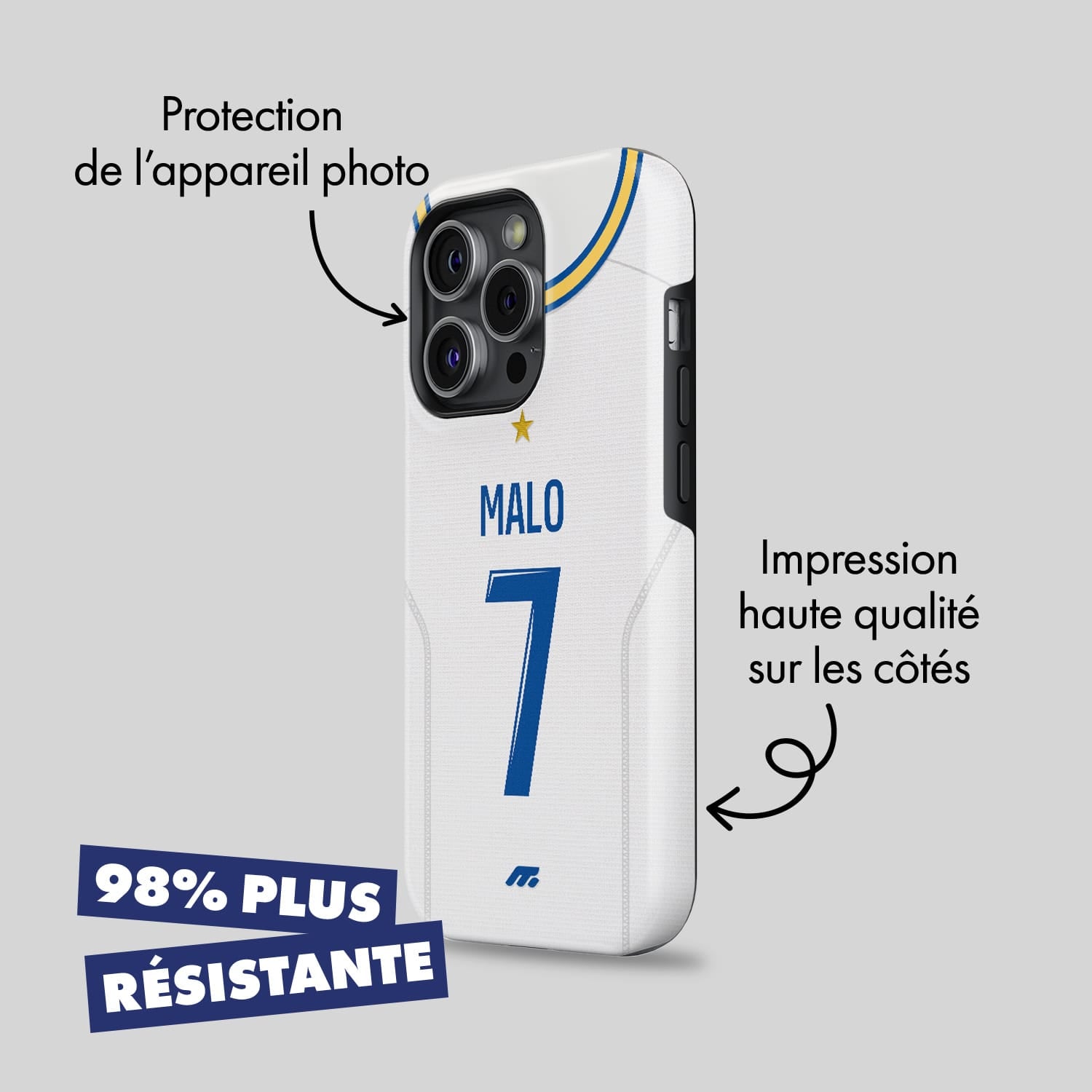 Coque de téléphone Olympique De Marseille personnalisé de football
