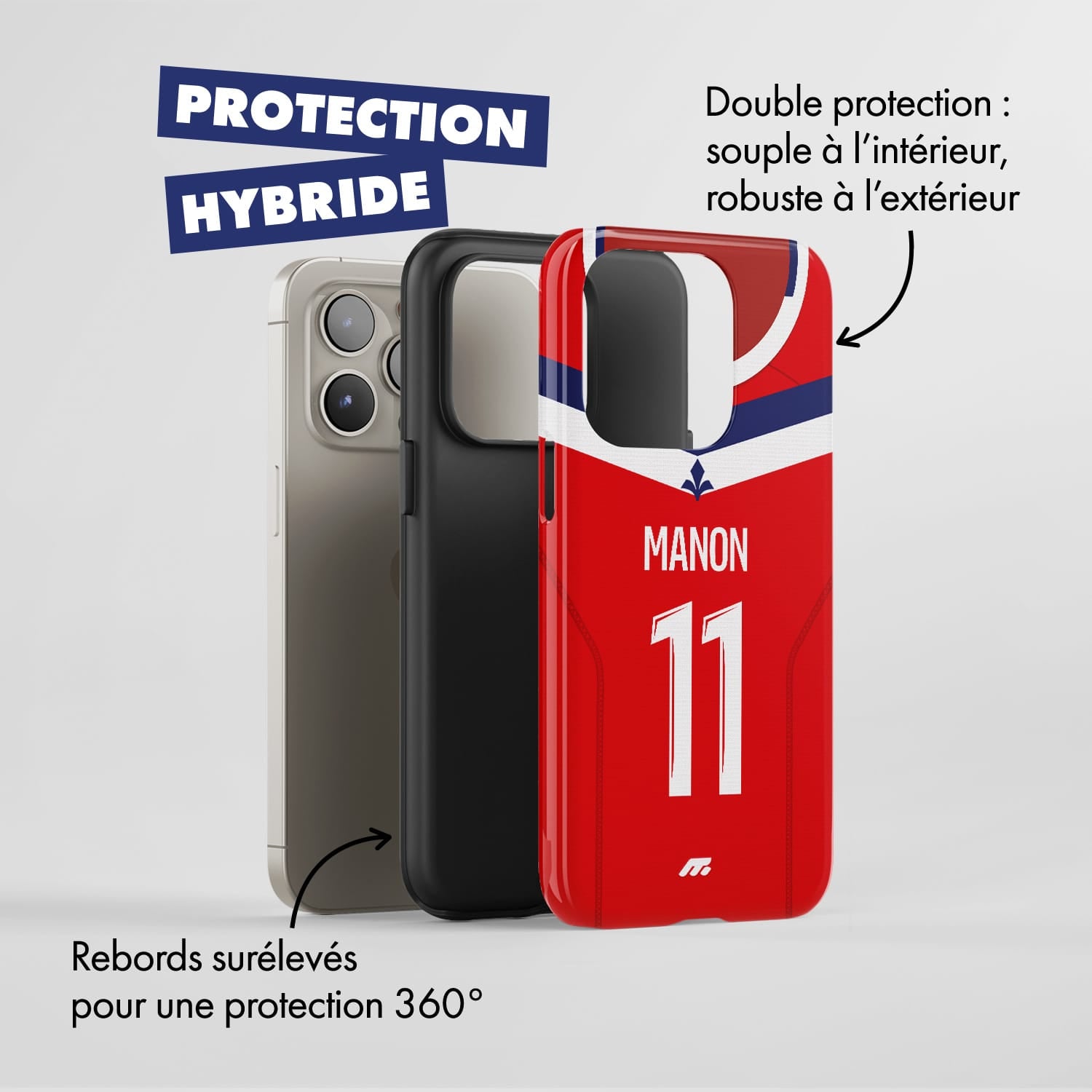 Coque de téléphone Lille Osc personnalisé de football