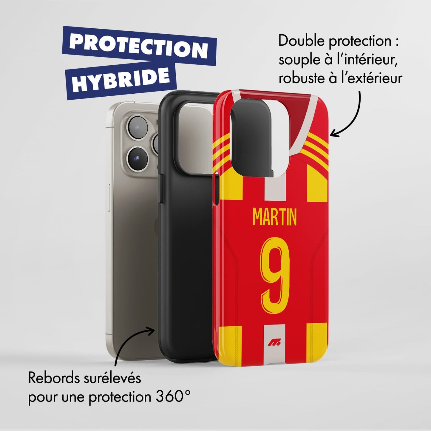 Coque de téléphone Le Mans personnalisé de football