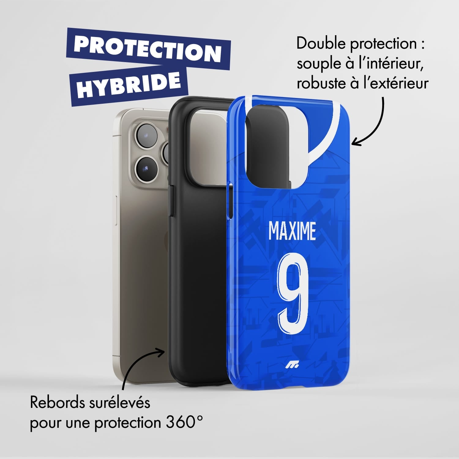 Coque ES Troyes football personnalisable pour téléphone - iPhone, Samsung, Google, Xiaomi, Oppo