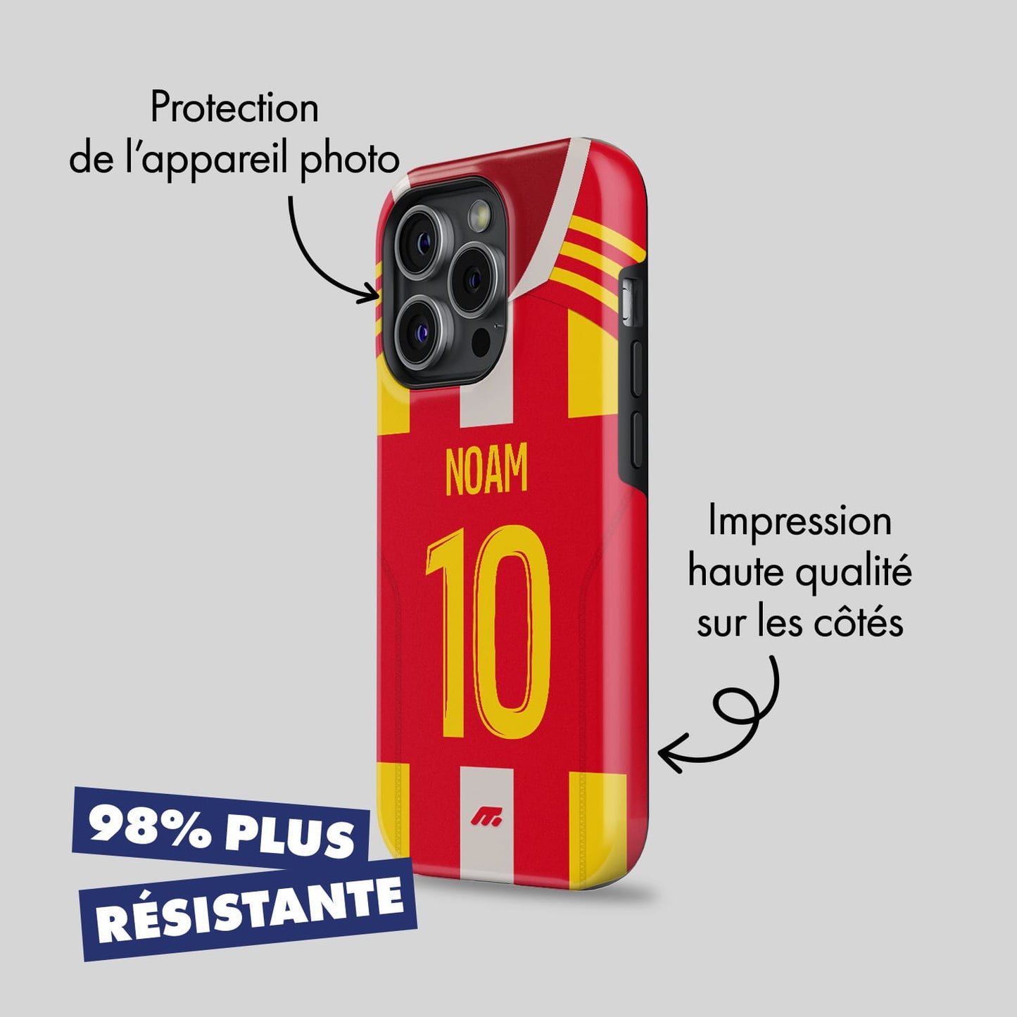 Coque de téléphone Le Mans personnalisé de football