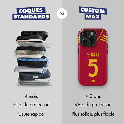 Coque de téléphone As Roma personnalisé de football