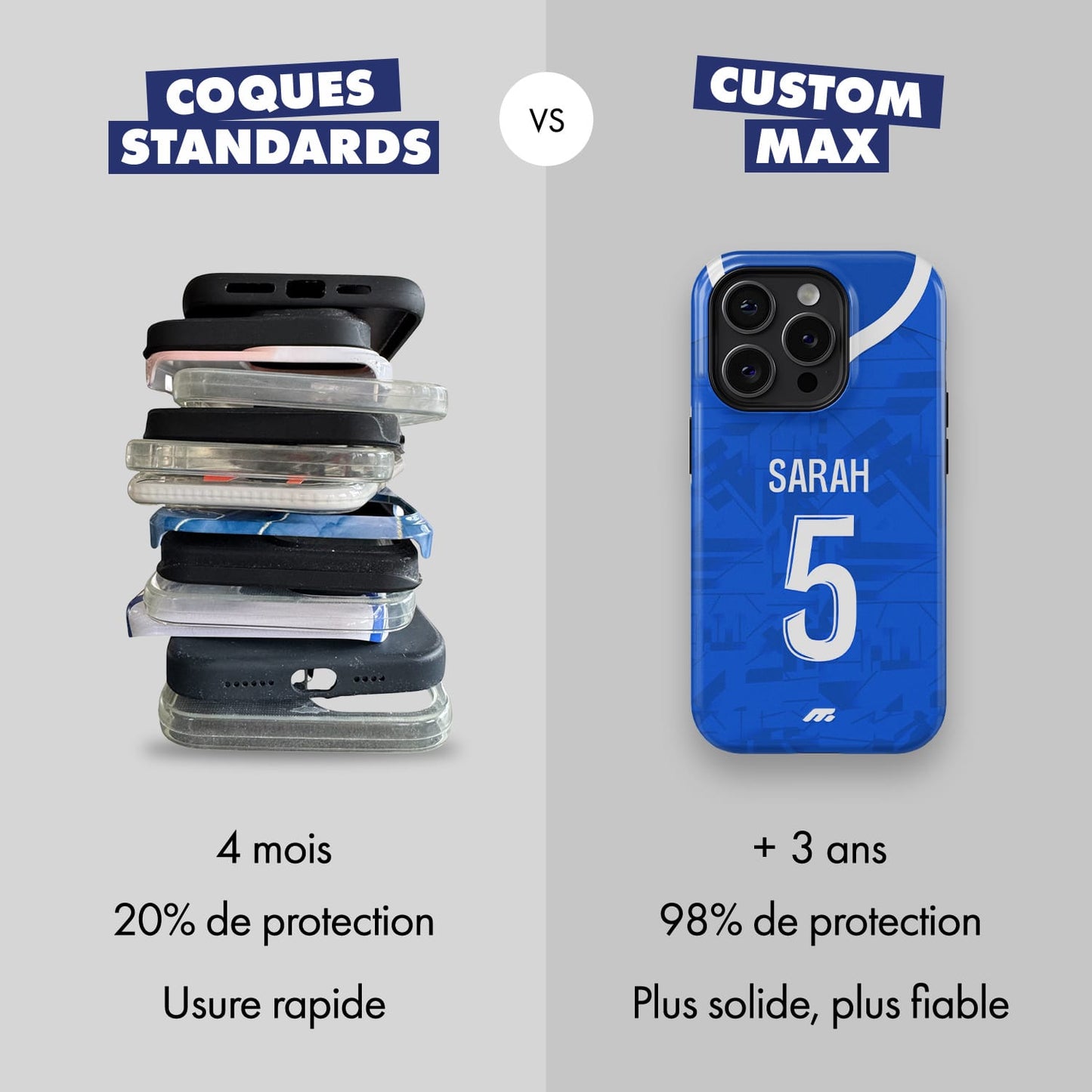 Coque ES Troyes football personnalisable pour téléphone - iPhone, Samsung, Google, Xiaomi, Oppo