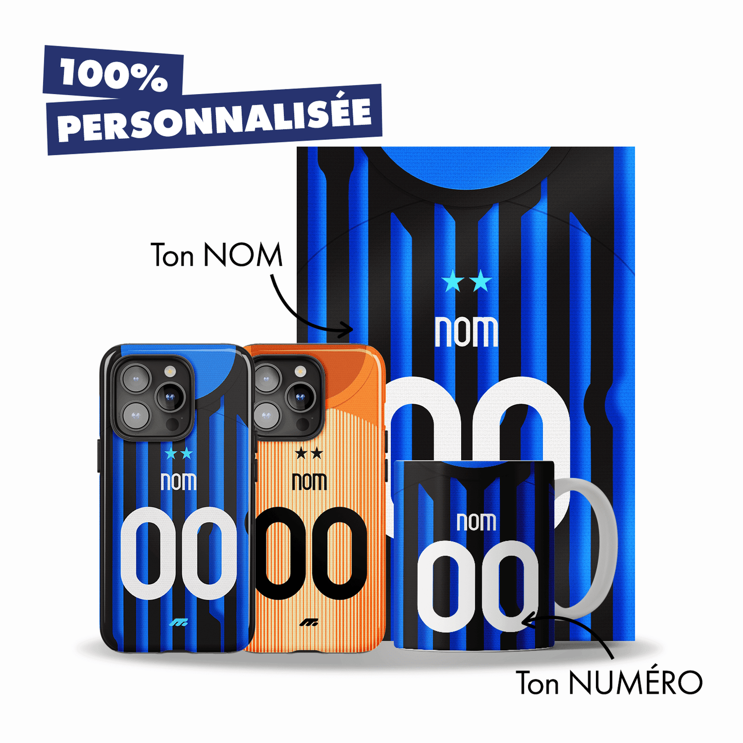 Pack INTER MILAN personnalisé de football