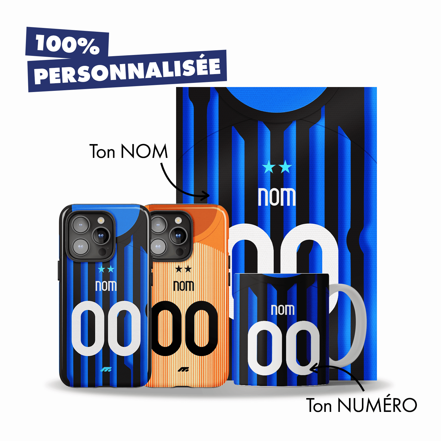 Pack INTER MILAN personnalisé de football