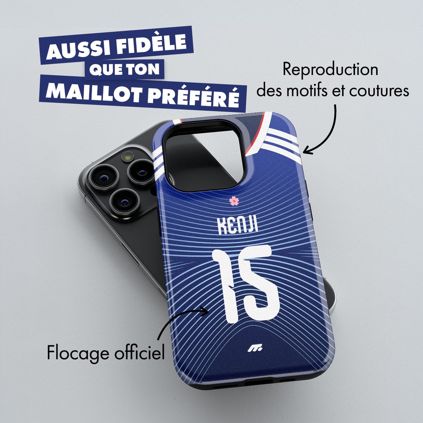 Coque Japon football personnalisable pour téléphone - iPhone, Samsung, Google, Xiaomi, Oppo
