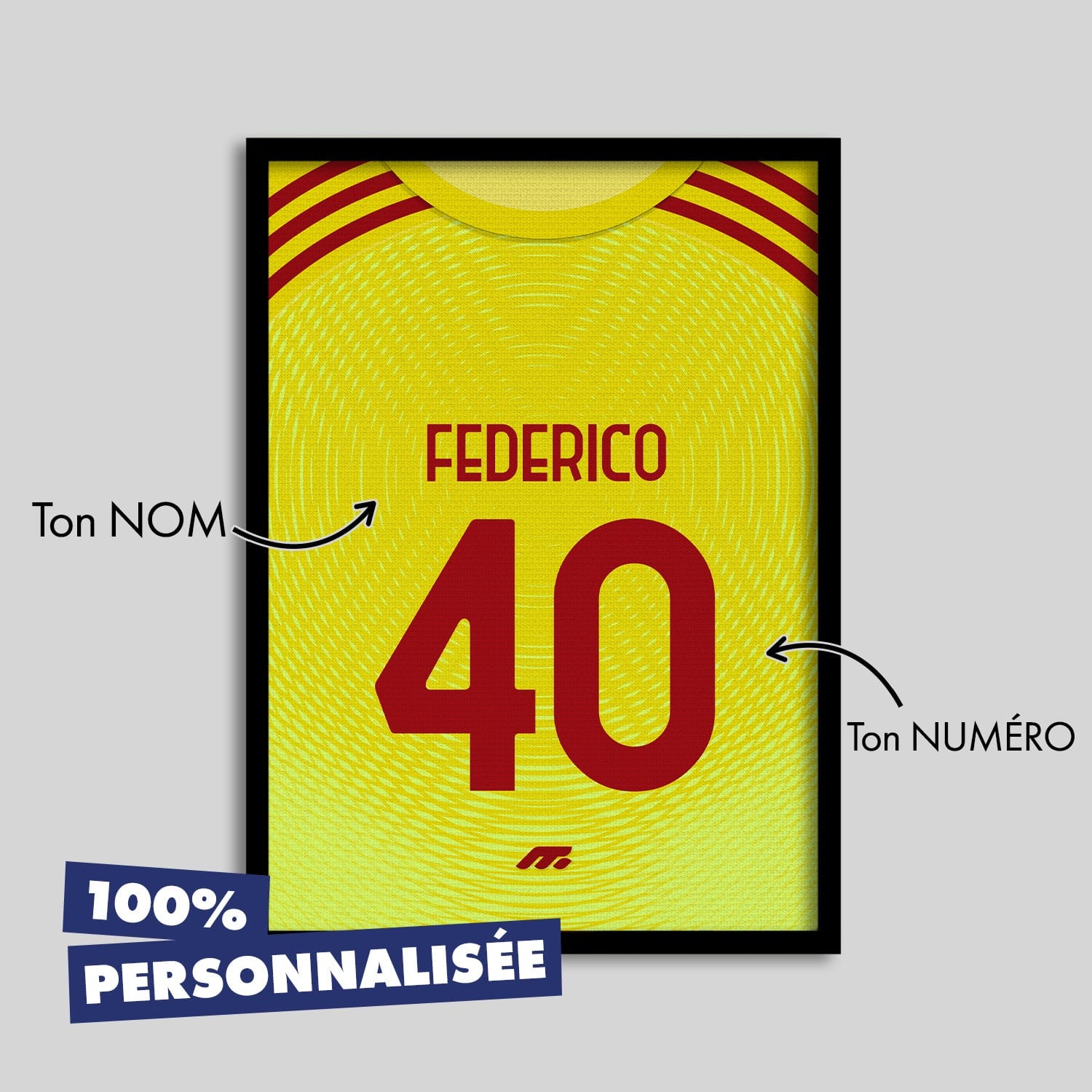 Affiche ROMA football personnalisable à imprimer