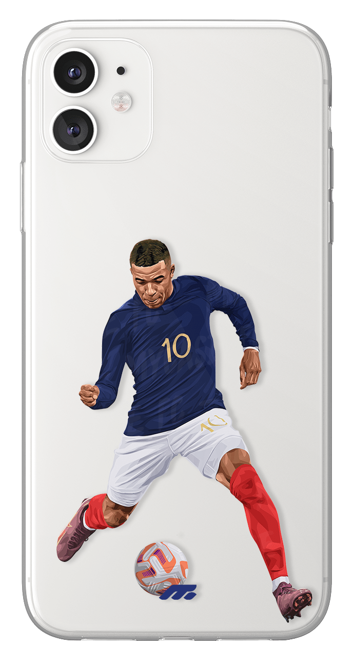 Coque de Kylian Mbappe avec Equipe de France, Etui de téléphone de Football