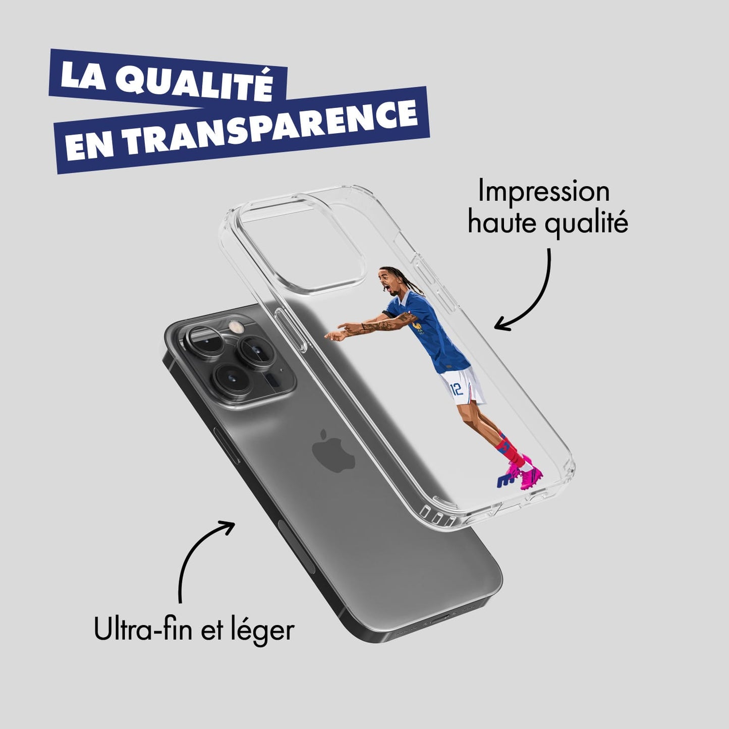 Coque Bradley Barcola de Football Equipe de France