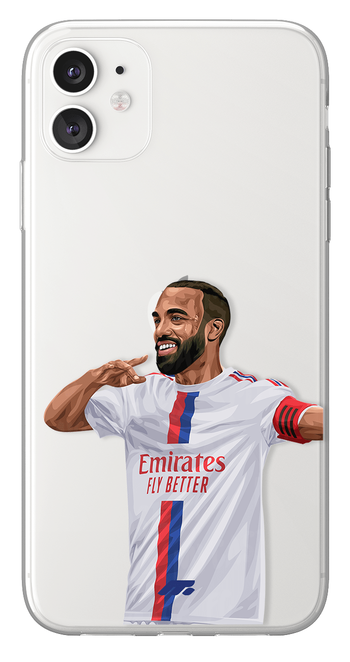 Coque de Alexandre Lacazette avec Olympique lyonnais, Etui de téléphone de Football