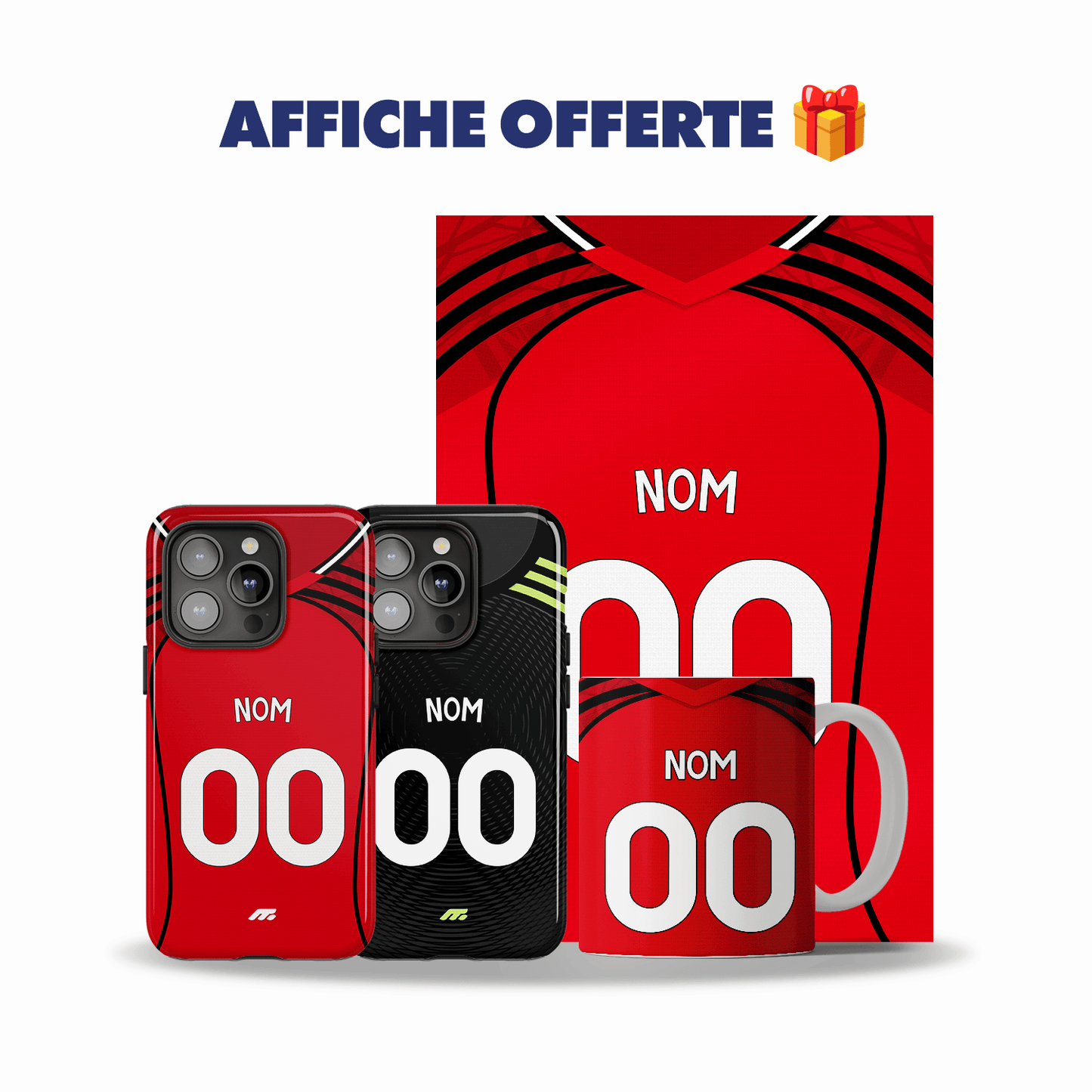 Pack MANCHESTER UNITED personnalisé de football