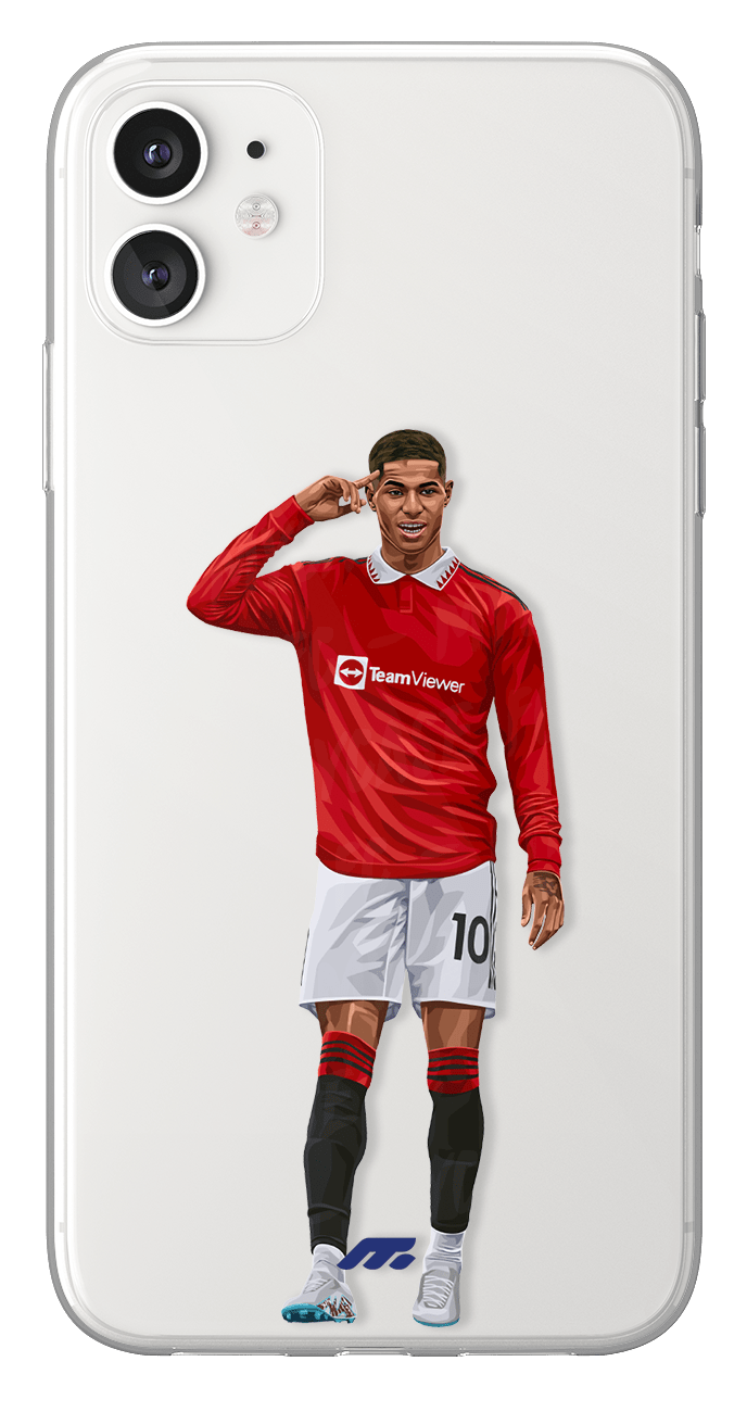 Coque de Marcus Rashford avec Manchester United, Etui de téléphone de Football