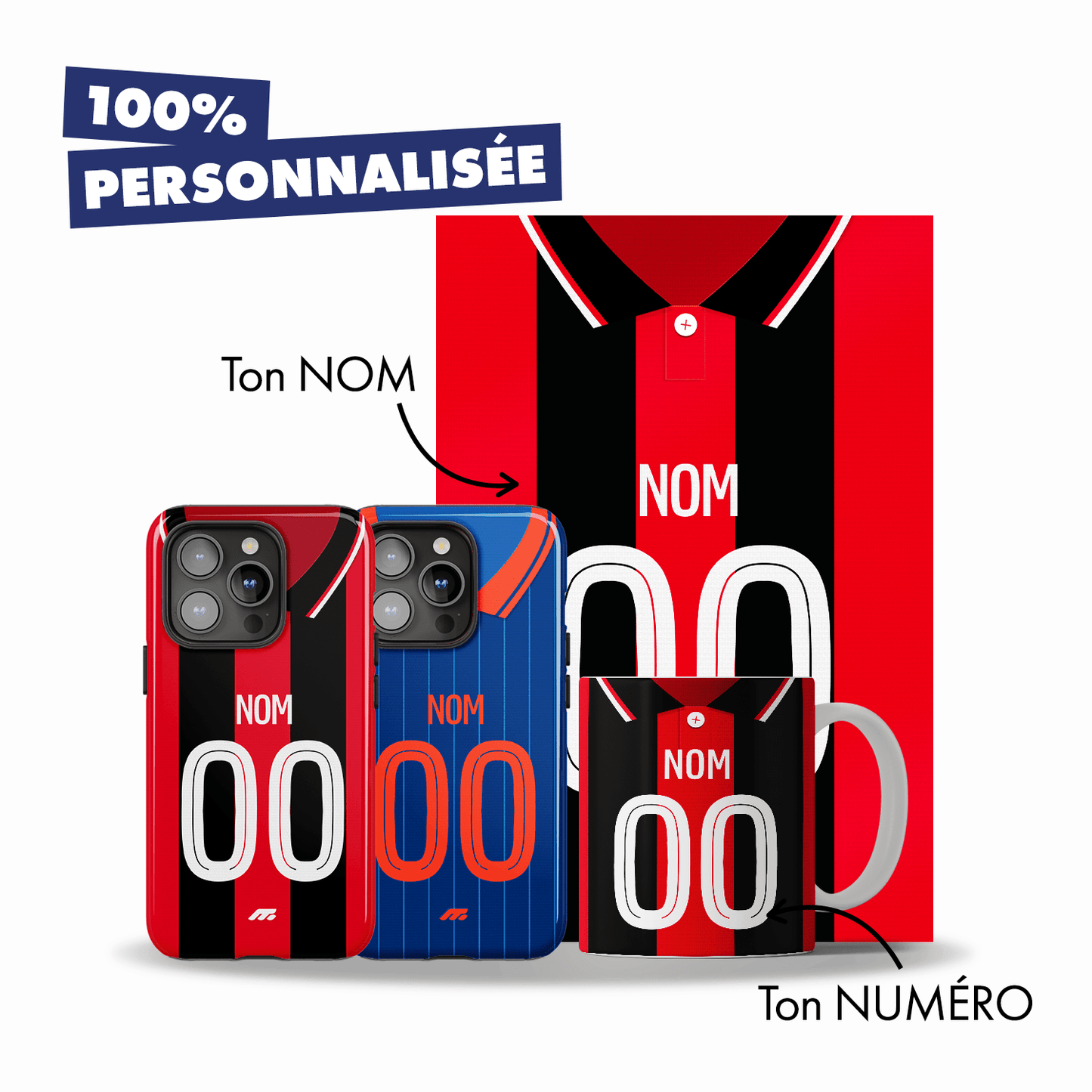 Pack NICE personnalisé de football